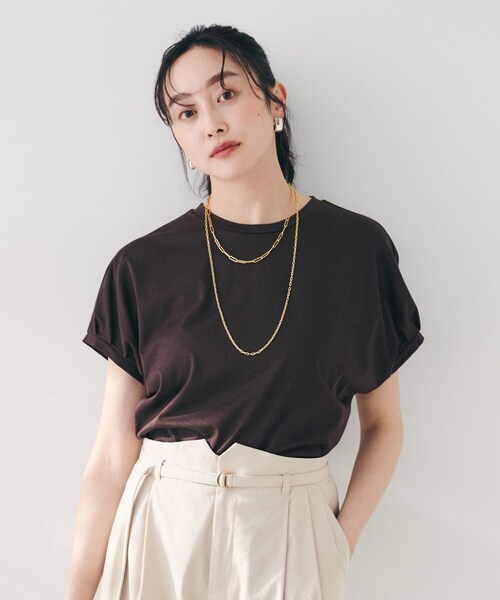 tシャツ 「体型カバー/洗える」スリーブミニタックプルオーバー レディース セール】【体型カバー/洗える】スリーブミニタックプルオーバー