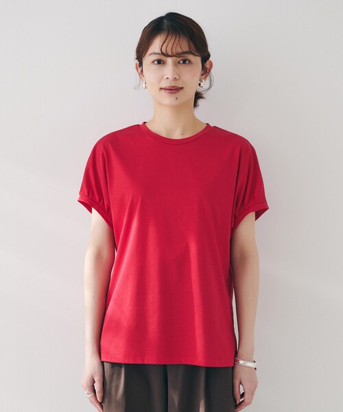 美品 アンタイトル コットンタックスリーブシャツ 洗える オーバーサイズ 1 コットン100／8色展開】肩タックプルオーバー（カットソー