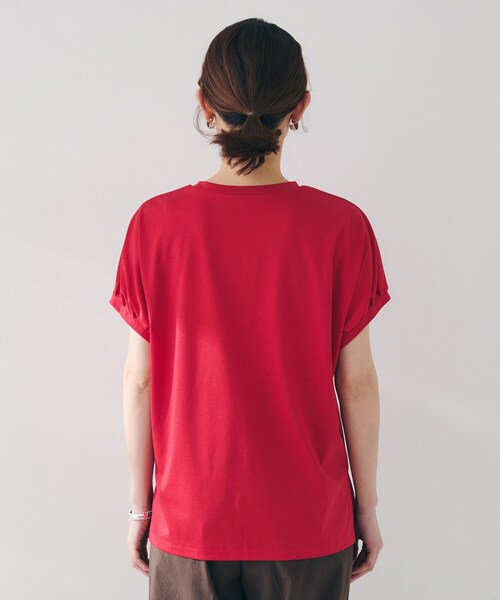 tシャツ 「体型カバー/洗える」スリーブミニタックプルオーバー レディース セール】【体型カバー/洗える】スリーブミニタックプルオーバー