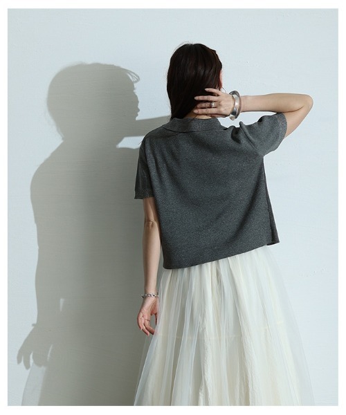 Sawa a la mode（サワアラモード）の「コード刺繍Wジップニットブルゾン（ニット/セーター・レディース・チャコールグレー・FREE）」の18枚目の写真