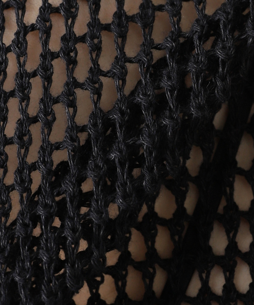 journal standard L'essage（ジャーナルスタンダードレサージュ）の「メッシュアミプルオーバー（ニット/セーター・レディース・ブラック/アイボリー/ライトグリーン・FREE）」の15枚目の写真