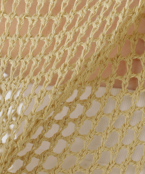 journal standard L'essage（ジャーナルスタンダードレサージュ）の「メッシュアミプルオーバー（ニット/セーター・レディース・ブラック/アイボリー/ライトグリーン・FREE）」の19枚目の写真