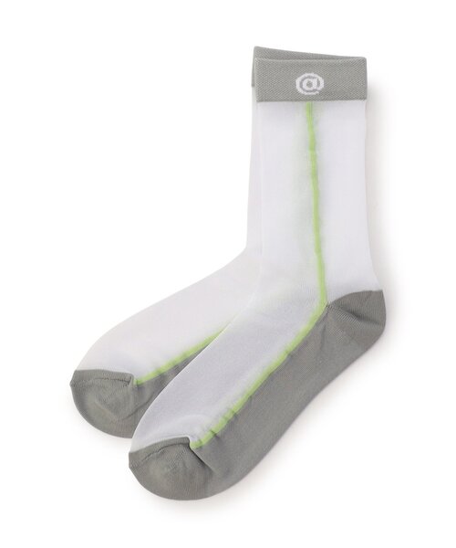 algy（アルジー）の「タテラインシースルークルーソックス（ソックス/靴下・キッズ・ブラック/グレー/オフホワイト・21/24）」の3枚目の写真