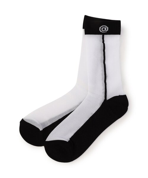 algy（アルジー）の「タテラインシースルークルーソックス（ソックス/靴下・キッズ・ブラック/グレー/オフホワイト・21/24）」の6枚目の写真