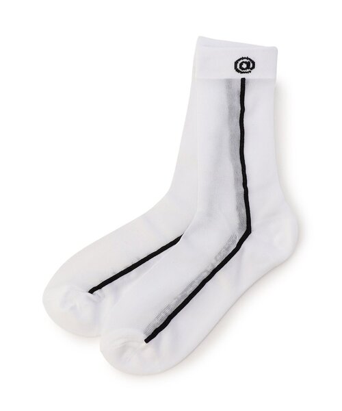 algy（アルジー）の「タテラインシースルークルーソックス（ソックス/靴下・キッズ・ブラック/グレー/オフホワイト・21/24）」の7枚目の写真