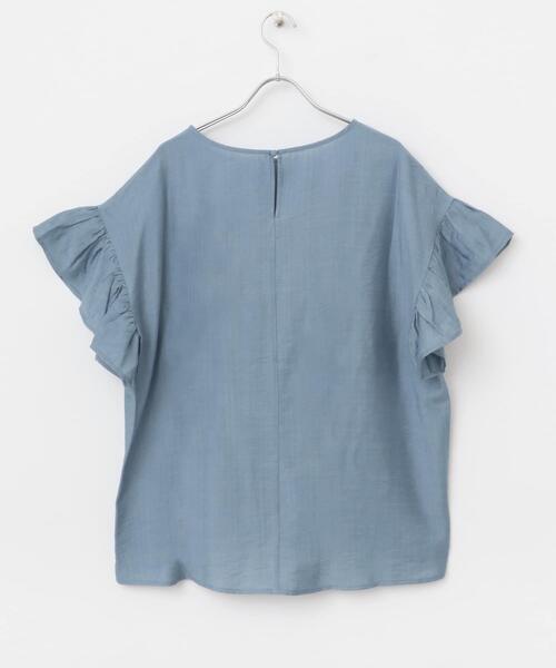 ITEMS URBANRESEARCH(アイテムズ アーバンリサーチ)の「袖フリルブラウス(シャツ/ブラウス・レディース・オフホワイト/ブラック/ブルー・FREE)」の12枚目の写真