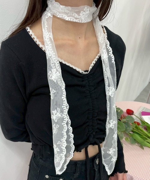 WEGO（ウィゴー）の「WEGO/シアースカーフ（バンダナ/スカーフ・レディース・その他2/その他3/その他1・FREE）」の4枚目の写真