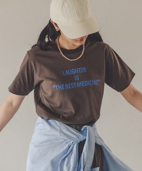studio CLIP(スタディオクリップ)の「【daily CLIP】ボーイズシルエットTシャツ(Tシャツ/カットソー・レディース・ネイビー/ホワイト/ブラウン・FREE)」の1枚目の写真