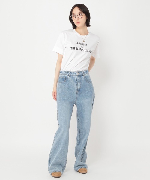 studio CLIP(スタディオクリップ)の「【daily CLIP】ボーイズシルエットTシャツ(Tシャツ/カットソー・レディース・ネイビー/ホワイト/ブラウン・FREE)」の11枚目の写真