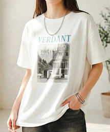 綿天竺フォトプリント半袖Tシャツ