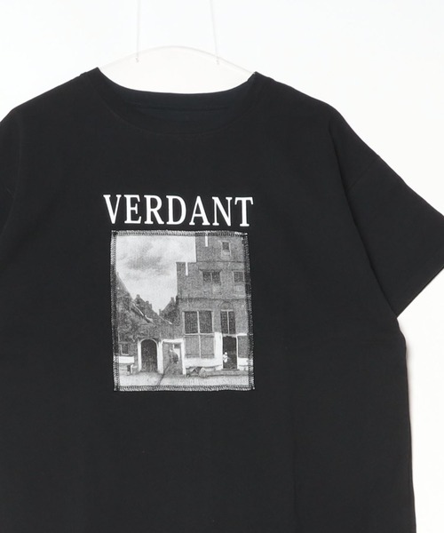 Per sist ence（パーシエンス）の「綿天竺フォトプリント半袖Tシャツ（Tシャツ/カットソー・レディース・ブルー/ブラック/イエロー/ピンク・ONE SIZE）」の10枚目の写真