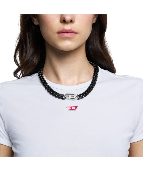 DIESEL ブラック チェーンネックレス　DX1610 ユニセックス ネックレス DX1610（ネックレス）｜DIESEL