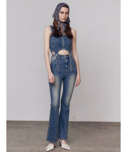 セール】コルセットハングデニムサロペット（サロペット