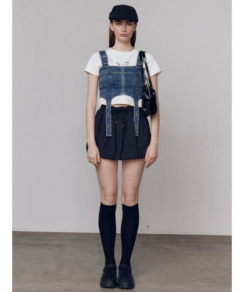 コルセットハングデニムサロペット（サロペット/オーバーオール
