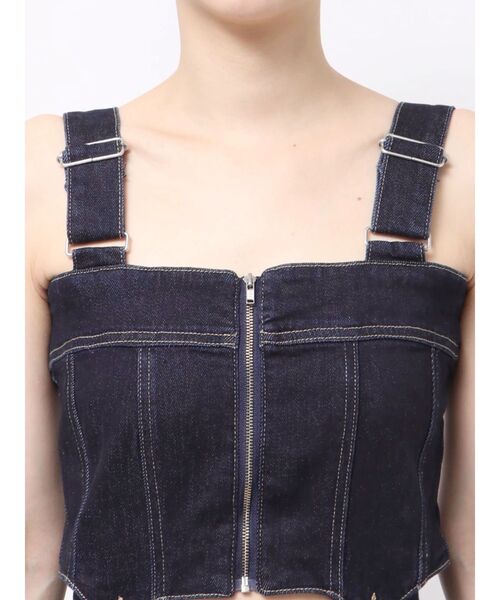 コルセットハングデニムサロペット EMODA セール】コルセットハングデニムサロペット（サロペット