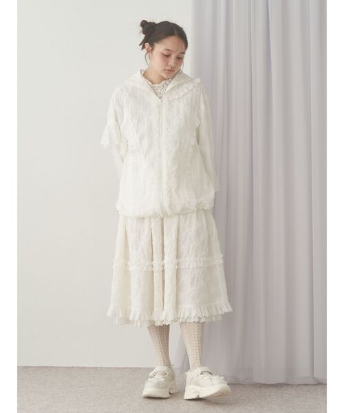 セール】flower frill laceブルゾン（ブルゾン）｜merry jenny