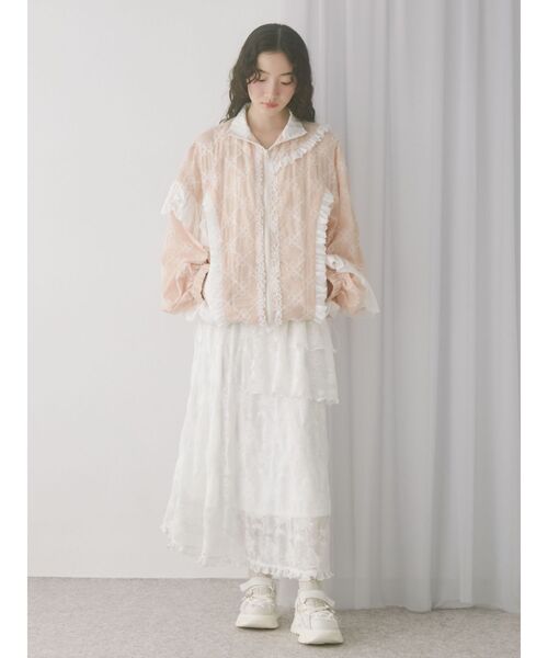 【タグ付き 】merry jenny アウター flower タグ付き 新品 merry jenny flowerパファーコート ブルー - メルカリ