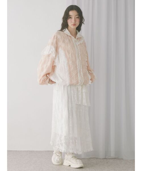 merry jenny flower frill laceブルゾン flower frill laceブルゾン（ブルゾン）｜merry jenny（メリー