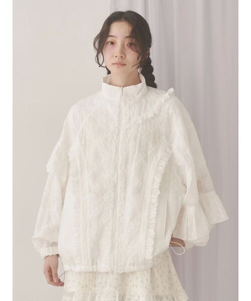 完売品 merry jenny flower frill laceブルゾン セール】flower frill laceブルゾン（ブルゾン）｜merry jenny（メリー