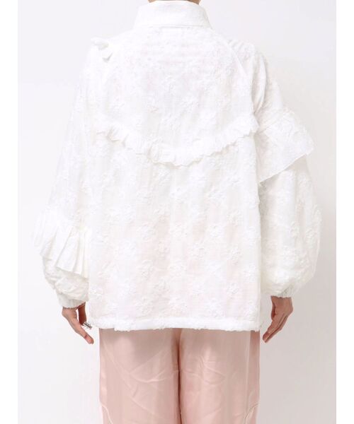flower frill laceブルゾン（ブルゾン）｜merry jenny（メリージェニー