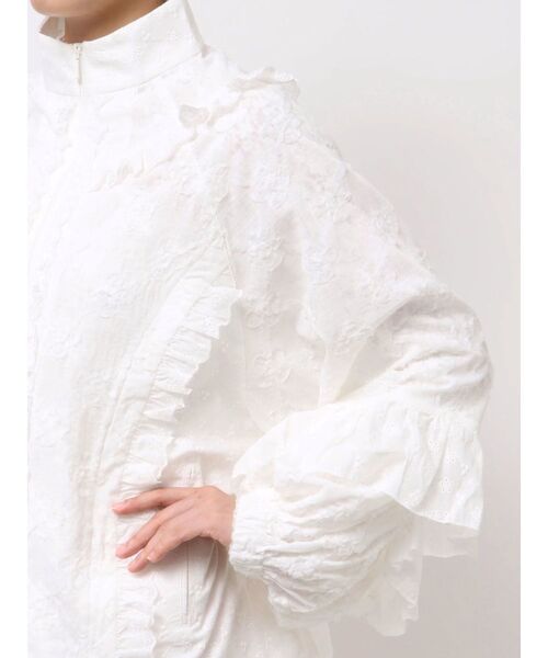 flower frill laceブルゾン（ブルゾン）｜merry jenny（メリージェニー