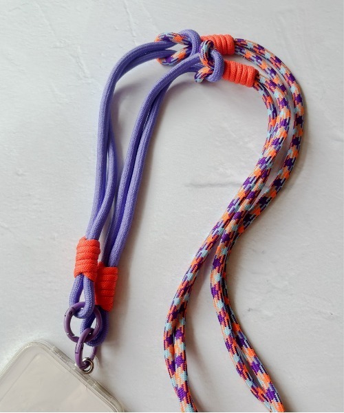 lit.Cy（リットシー）の「カラフルロープ コンビ スマホショルダー ストラップ（スマホグッズ・レディース・ブラック/イエロー系その他/ライトブルー/パープル/ネイビー・FREE）」の10枚目の写真