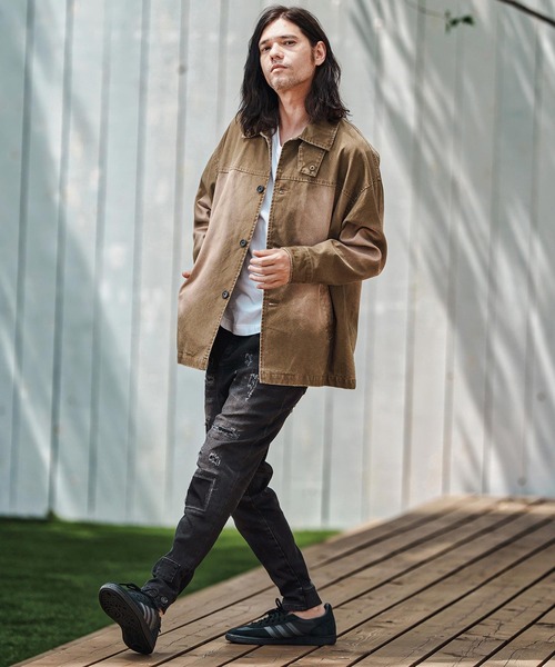 CAMBIO（カンビオ）の「mp13800- Ribbed Back And Used Denim Pants デニムパンツ（デニムパンツ・メンズ・ブラック/インディゴブルー・S/M/L）」の13枚目の写真