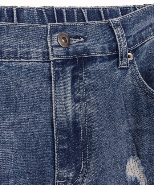 CAMBIO（カンビオ）の「mp13800- Ribbed Back And Used Denim Pants デニムパンツ（デニムパンツ・メンズ・ブラック/インディゴブルー・S/M/L）」の18枚目の写真