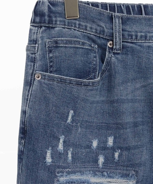 CAMBIO（カンビオ）の「mp13800- Ribbed Back And Used Denim Pants デニムパンツ（デニムパンツ・メンズ・ブラック/インディゴブルー・S/M/L）」の20枚目の写真