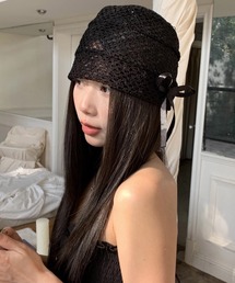 shopnikoniko（ショップニコニコ）の「レース ビーニー リボンデザイン（キャップ・レディース）」