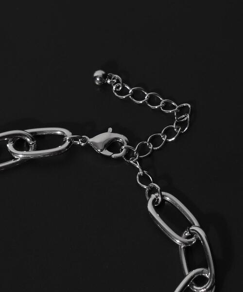 WEGO（ウィゴー）の「WEGO/スタッズモチーフネックレス（ネックレス・メンズ・ブラック/シルバー・FREE）」の4枚目の写真