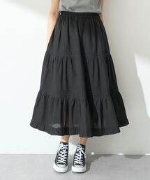 earth music&ecology（アースミュージックアンドエコロジー）の「ピンタックティアードミディスカート（スカート・レディース）」