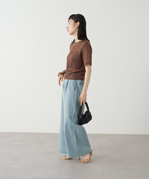 Omekashi(オメカシ)の「ドロストタックワイドデニム(デニムパンツ・レディース・インディゴブルー/ブルー系その他・38/36)」の19枚目の写真