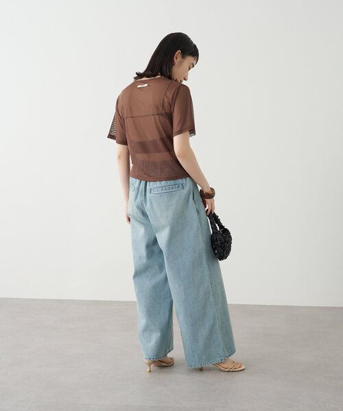 Omekashi(オメカシ)の「ドロストタックワイドデニム(デニムパンツ・レディース・インディゴブルー/ブルー系その他・38/36)」の21枚目の写真