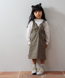 MAKE YOUR DAY（メイクユアデイ）の「ママとおそろい前後着用できるジャンスカ■80～140cm（ジャンパースカート・キッズ）」