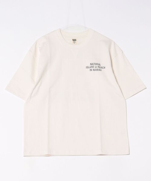 B'day(ビーデイ)の「ビンテージ加工 ヘビー天竺ガゼット付き アメカジひび割れプリントTEE(Tシャツ/カットソー・メンズ・ダークグリーン/ネイビー/オフホワイト・LARGE/MEDIUM)」の2枚目の写真