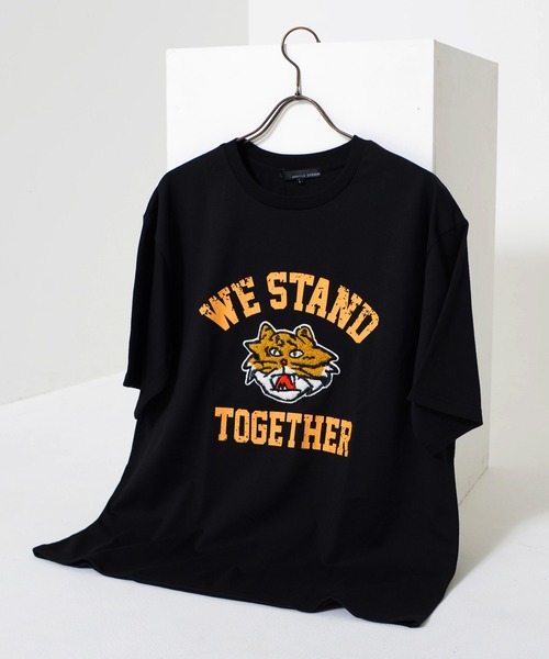 Revo.（レボ）の「アニマル 手書きイラスト サガラ刺繍 オーバーサイズTシャツ ヘビ 猫 虎 ロゴ プリント（Tシャツ/カットソー・メンズ・ホワイト系その他2/ブラック系その他/ブラック/ブラック系その他2/ホワイト/ホワイト系その他・M/L）」の6枚目の写真