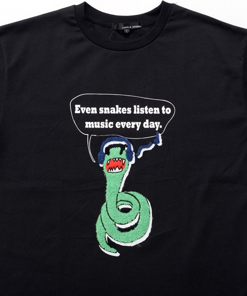 Revo.（レボ）の「アニマル 手書きイラスト サガラ刺繍 オーバーサイズTシャツ ヘビ 猫 虎 ロゴ プリント（Tシャツ/カットソー・メンズ・ホワイト系その他2/ブラック系その他/ブラック/ブラック系その他2/ホワイト/ホワイト系その他・M/L）」の14枚目の写真