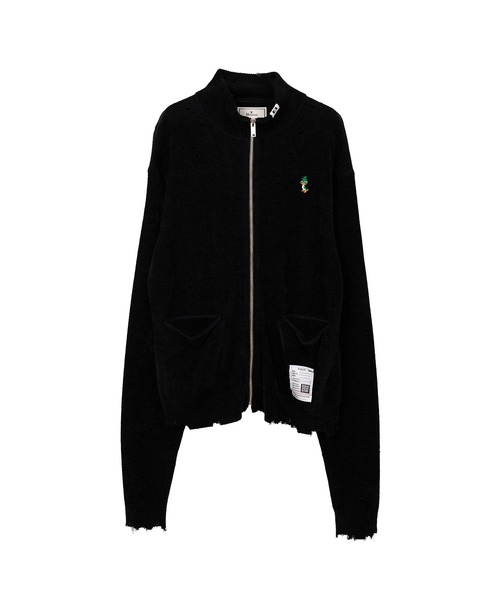 セール】Distressed High Neck Knit Cardigan（カーディガン/ボレロ