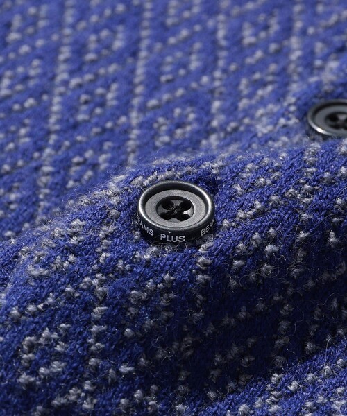 BEAMS PLUS（ビームスプラス）の「ダイヤモンド パターン ニット ポロシャツ（ポロシャツ・メンズ・ブルー/ブラック/ブラウン・S/M/L/XL）」の10枚目の写真