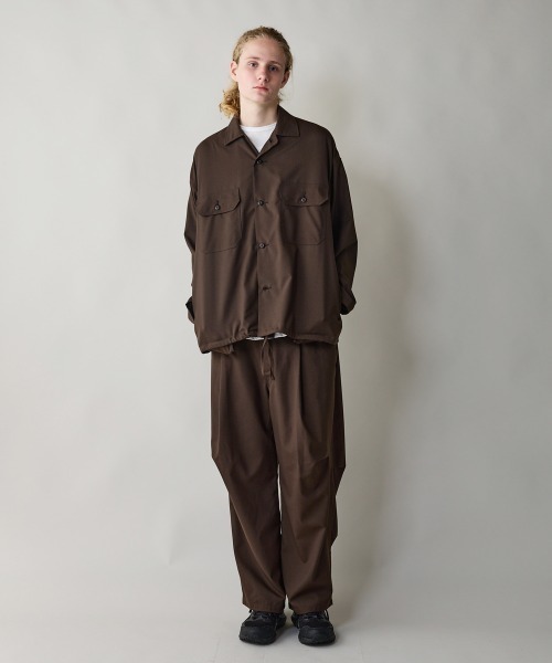 rehacer（レアセル）の「rehacer : Ridge Tuck Pants / リッジ タック パンツ（スラックス・メンズ・ブラウン/ブラック・SMALL/MEDIUM/LARGE）」の16枚目の写真