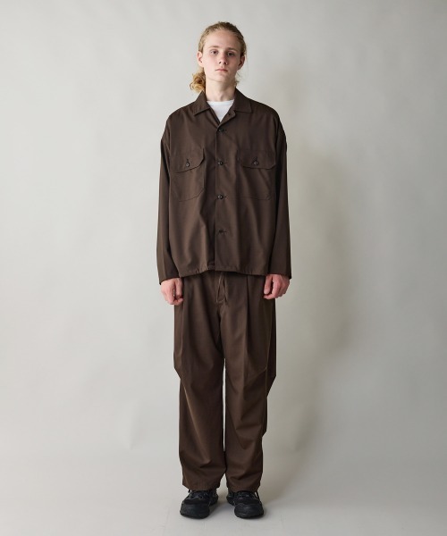 rehacer（レアセル）の「rehacer : Ridge Tuck Pants / リッジ タック パンツ（スラックス・メンズ・ブラウン/ブラック・SMALL/MEDIUM/LARGE）」の14枚目の写真