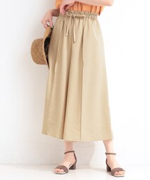 DRESKIP | 【接触冷感/洗える】脚のラインを拾いにくい ピンタックスカーチョ(その他パンツ)