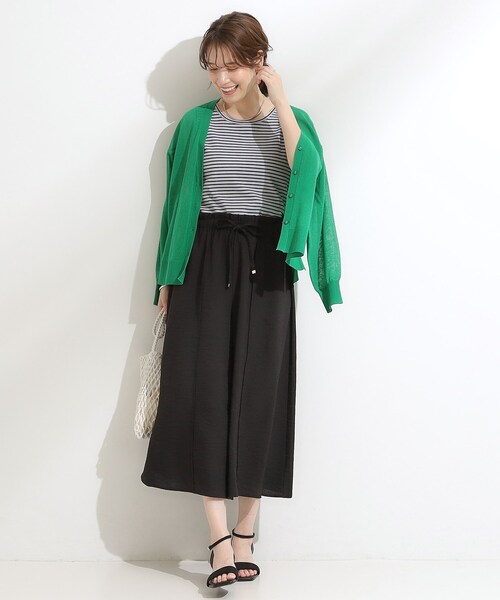 DRESKIP（ドレスキップ）の「◆【S-LL/ひんやり】さらっとタッチできれい見え ピンタックスカーチョ（その他パンツ・レディース・チャコールグレー/ブルー/ブラック/ベージュ・01/02/03/04）」の11枚目の写真