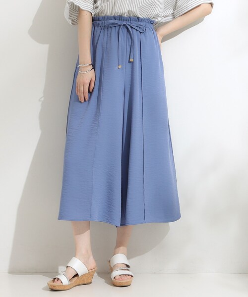 DRESKIP（ドレスキップ）の「◆【S-LL/ひんやり】さらっとタッチできれい見え ピンタックスカーチョ（その他パンツ・レディース・チャコールグレー/ブルー/ブラック/ベージュ・01/02/03/04）」の13枚目の写真