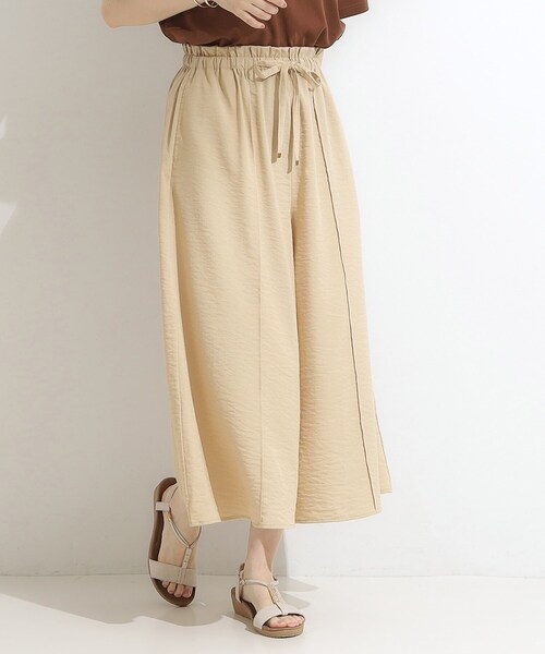 DRESKIP（ドレスキップ）の「◆【S-LL/ひんやり】さらっとタッチできれい見え ピンタックスカーチョ（その他パンツ・レディース・チャコールグレー/ブルー/ブラック/ベージュ・01/02/03/04）」の18枚目の写真