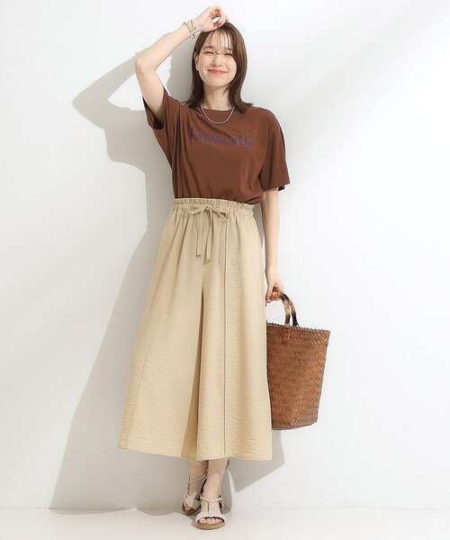 DRESKIP（ドレスキップ）の「◆【S-LL/ひんやり】さらっとタッチできれい見え ピンタックスカーチョ（その他パンツ・レディース・チャコールグレー/ブルー/ブラック/ベージュ・01/02/03/04）」の19枚目の写真