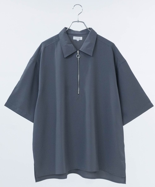 JOHN'S CLOSET(ジョンズクローゼット)の「【14】アソートプリント サイドスリット オーバーサイズ ハーフジップシャツ(シャツ/ブラウス・メンズ・ブラック系1/ネイビー系1/ホワイト系1/ホワイト系2/グレー系2/グレー系3/ブラック系2/ネイビー系2・LARGE/MEDIUM)」の5枚目の写真