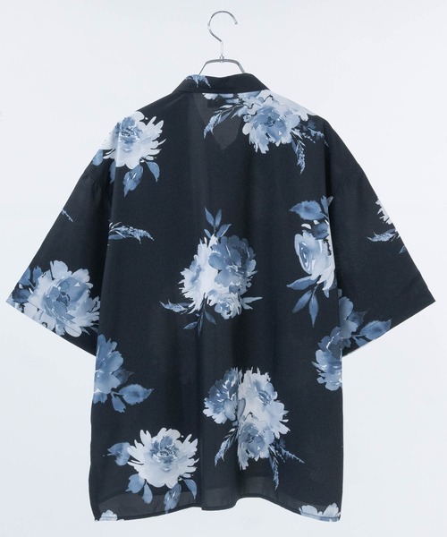 JOHN'S CLOSET(ジョンズクローゼット)の「【14】アソートプリント サイドスリット オーバーサイズ ハーフジップシャツ(シャツ/ブラウス・メンズ・ブラック系1/ネイビー系1/ホワイト系1/ホワイト系2/グレー系2/グレー系3/ブラック系2/ネイビー系2・LARGE/MEDIUM)」の12枚目の写真