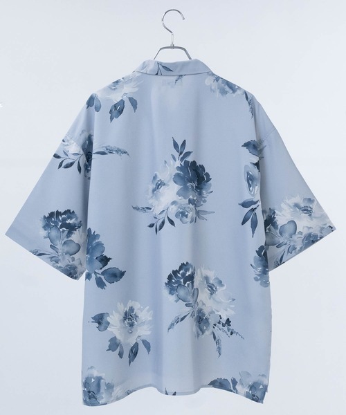 JOHN'S CLOSET(ジョンズクローゼット)の「【14】アソートプリント サイドスリット オーバーサイズ ハーフジップシャツ(シャツ/ブラウス・メンズ・ブラック系1/ネイビー系1/ホワイト系1/ホワイト系2/グレー系2/グレー系3/ブラック系2/ネイビー系2・LARGE/MEDIUM)」の14枚目の写真